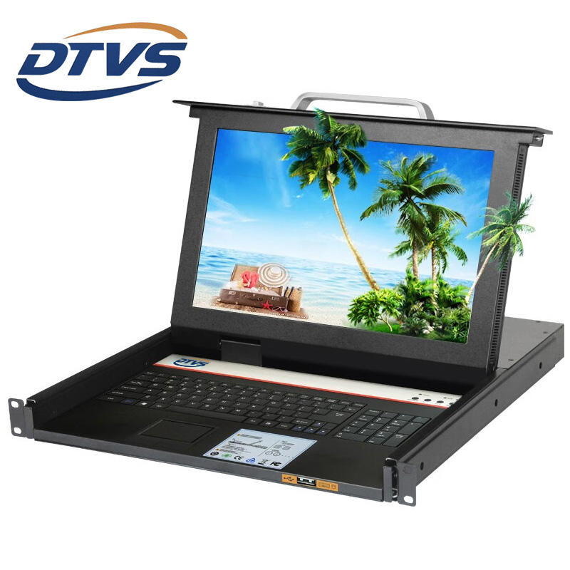 KVM-коммутатор 8xVGA на 1 монитор, 17" LCD, 1080P