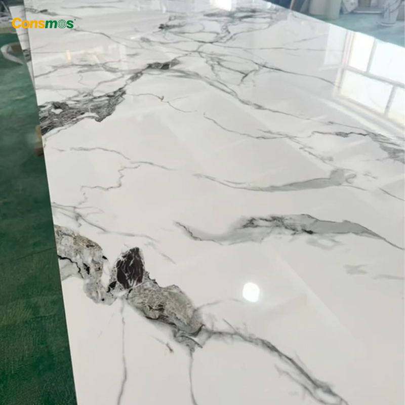 Building Material 4X8 Flexible UV Shower Panel PVC Marble Sheet Interior Decoration Panel for House