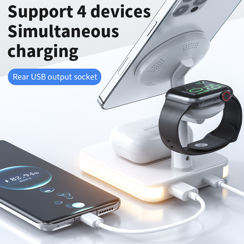 4 in 1 Magnetic 15W Wireless Charger Station for iPhone 12/13/14