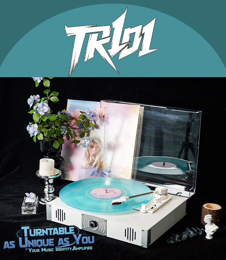 All in One Hi-Fi Turntable Player Gramophone Vinyl Record Player with Bluetooth Speakers