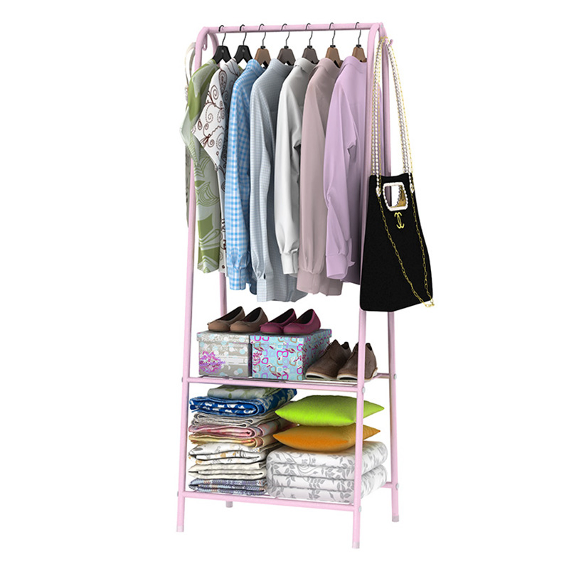 Multifunctional Wrought Iron Coat Rack Simple Modern Economical Storage Hanger