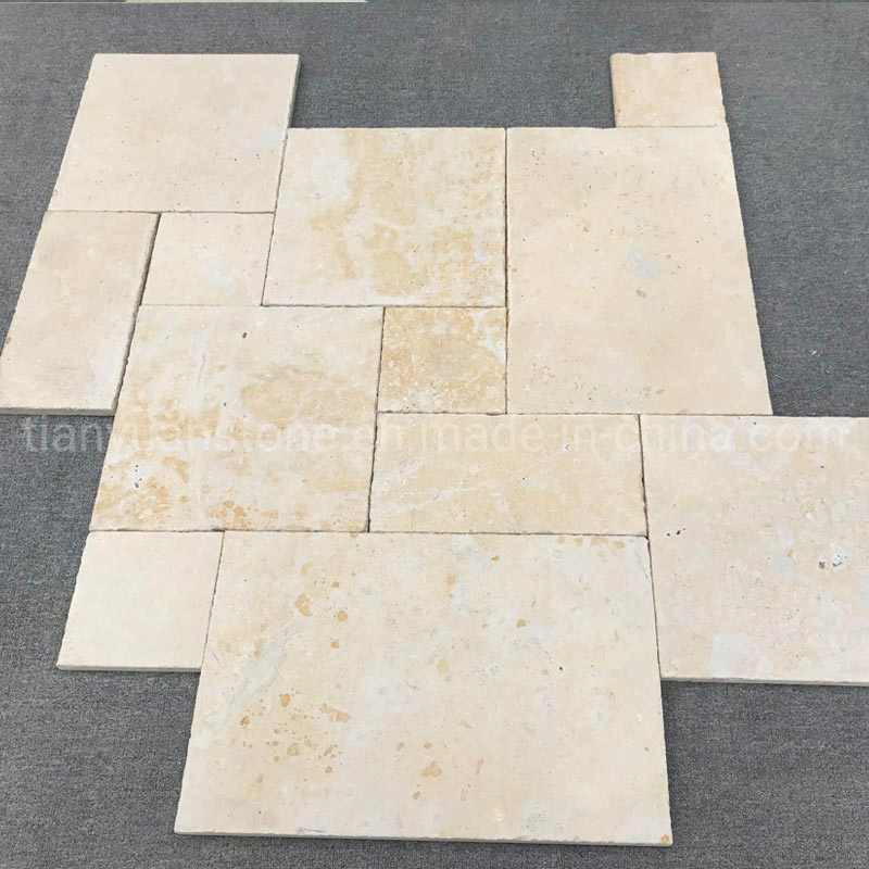 Honed Beige Limestone Countertops Floor Tile Paving Stone Limestone Stepping Stones