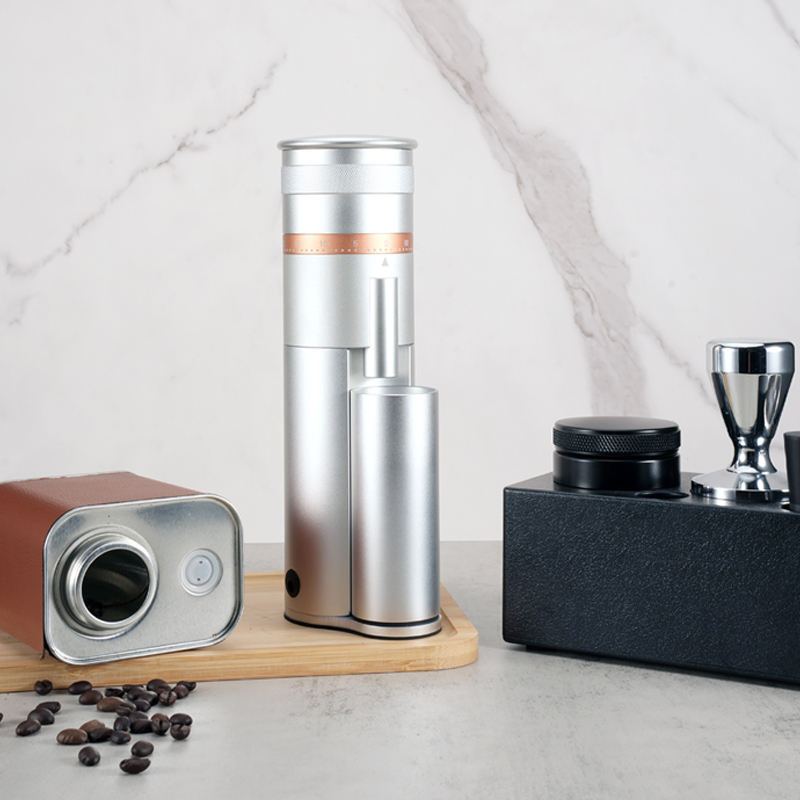 Conical Burr Electric Coffee Bean Grinder Stainless Steel Aluminum Body