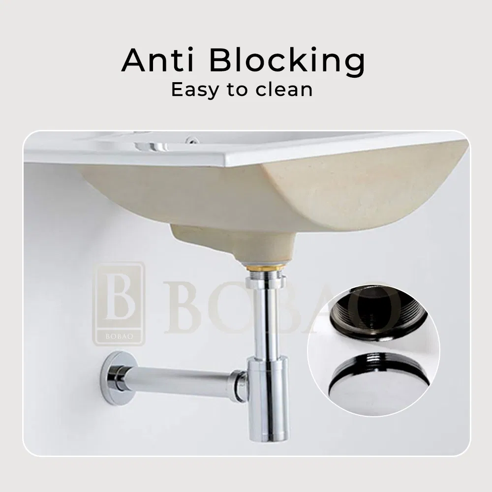 Premium Brass Gold Bottle Trap P-Trap for Contemporary Wash Basins