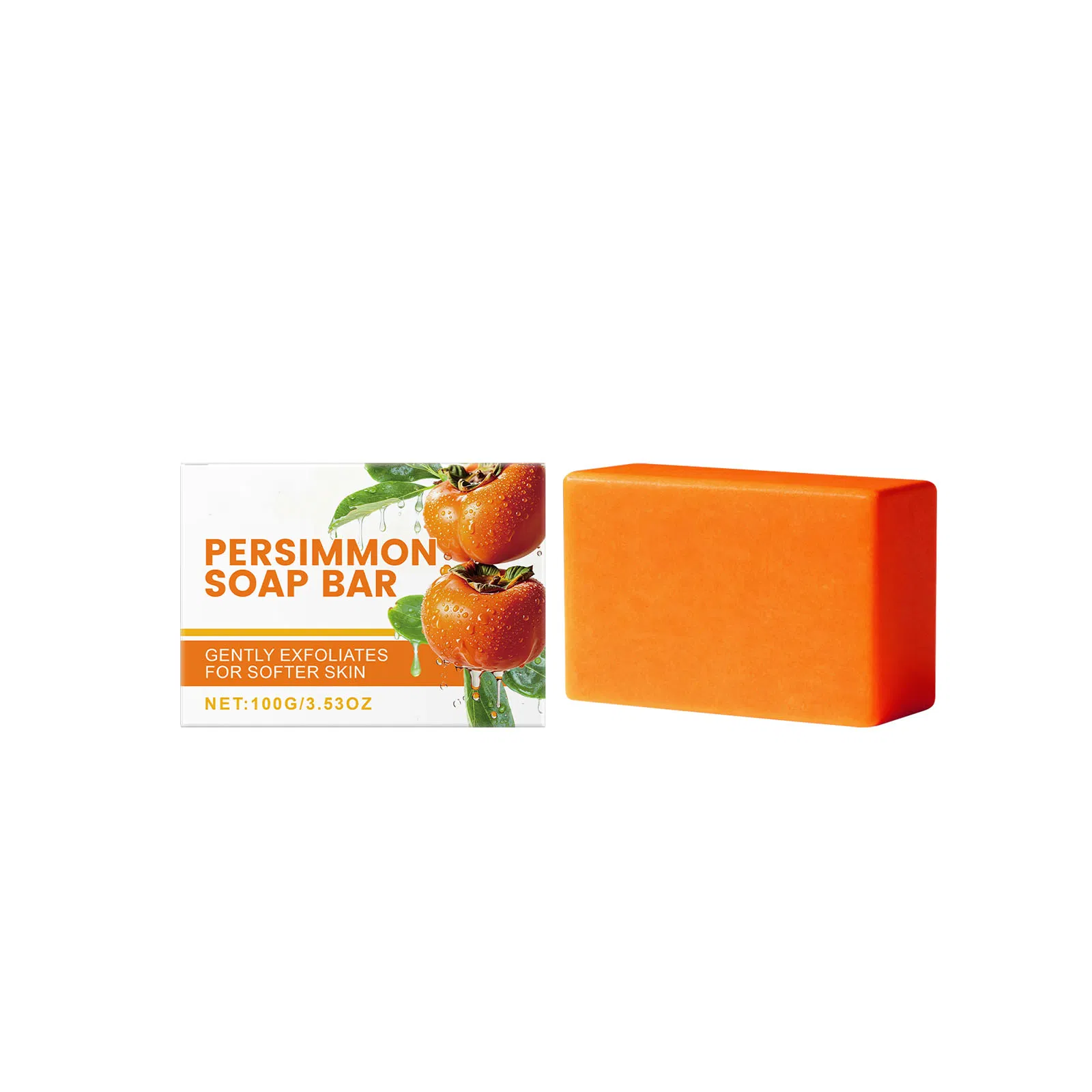 New Arrived Cheap Bathing and Washing Persimmon Soap Beauty Skin Exfoliating Whitening Body Bath Soap Bar