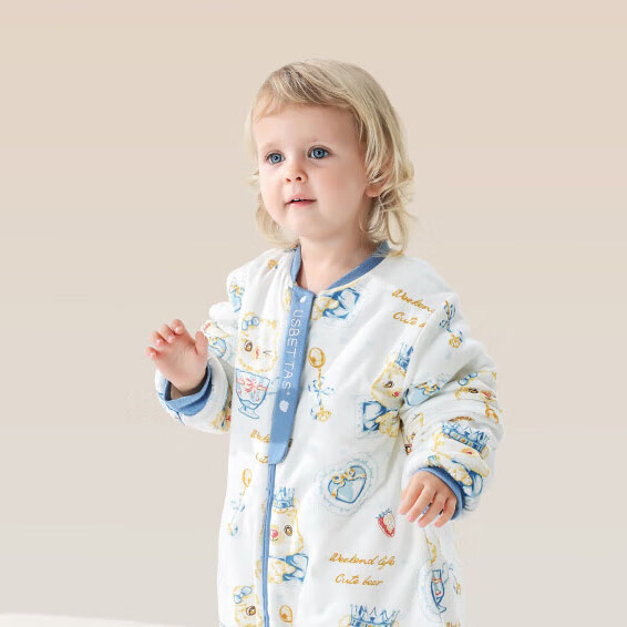 Premium Custom Baby Sleep Sack Knit Cotton Warm Sleeves Detachable Infant Sleeping Bag for Winter Autumn Boy and Girl Use