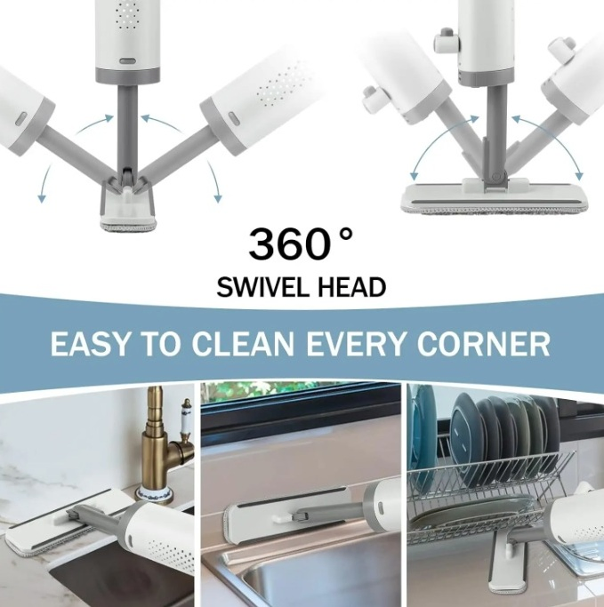 Rotary Mini Microfiber Mop Squeeze Flat Mop Portable Cleaning Mop