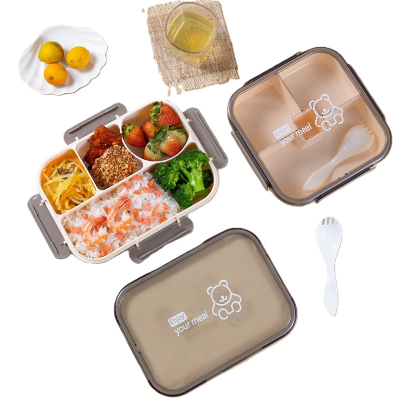 Microwave-Safe Bento Box with Dividers for Meal Prep