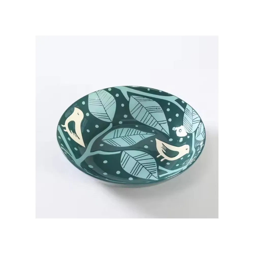 Hot Selling Dinner Set Pad Printing and Color Glaze Stoneware Ceramics Tableware