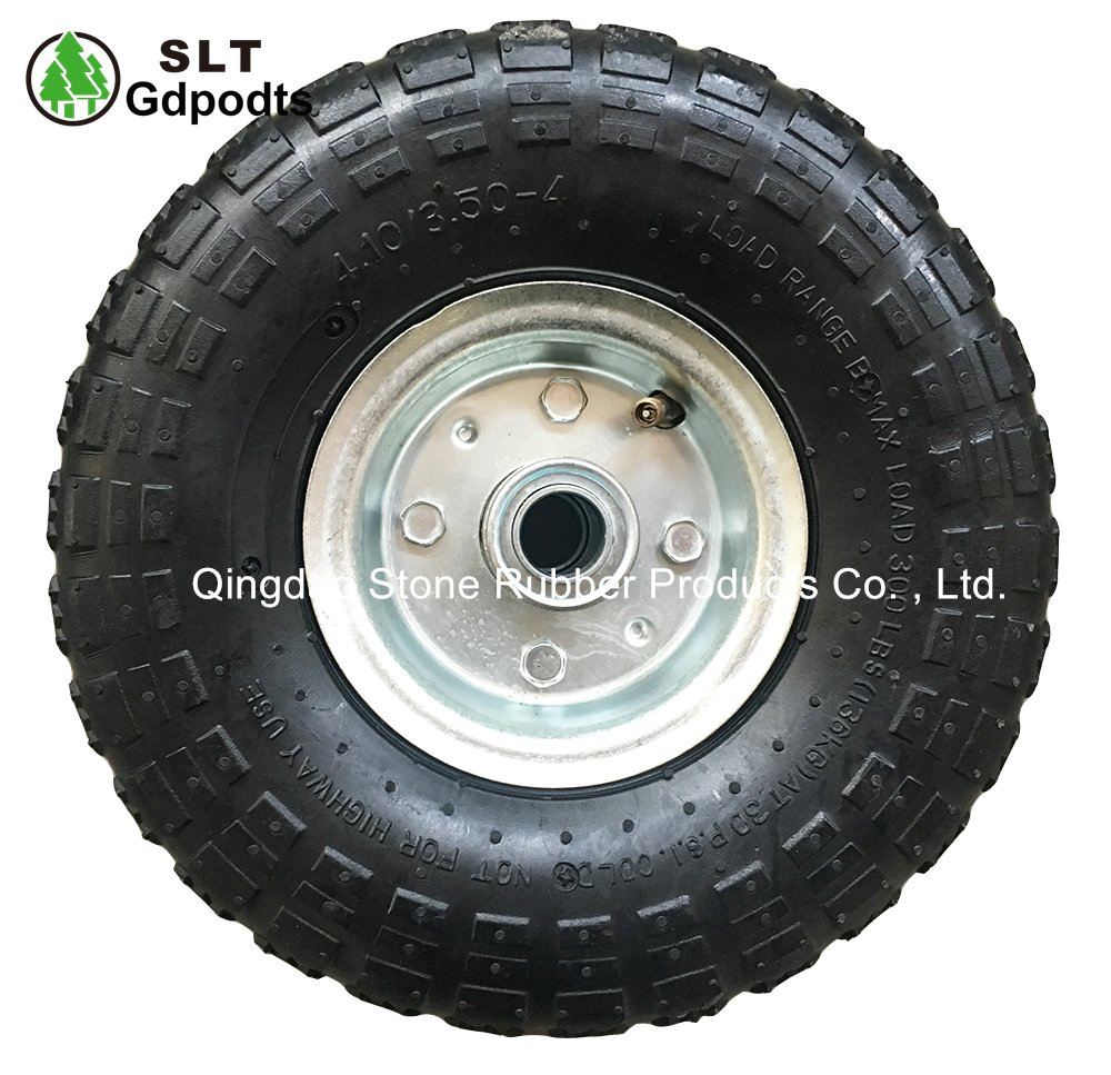 260X85 Inflatable Rubber Wheels with Tyre and Tube for Tool Carts with Zinc Metal Rim