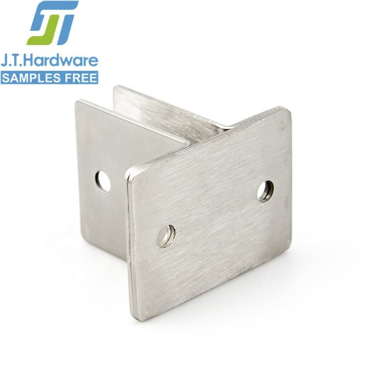 Factory OEM Service Public Washroom 90 Degree T Shape Metal 304 Stainless Steel Satin Double Corner Partition Accessories