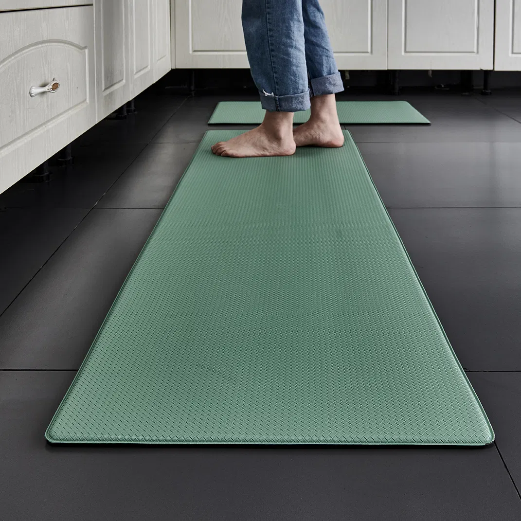 Wowen Design Anti-Slip Waterproof PU Leather Floor Mats Kitchen Mat