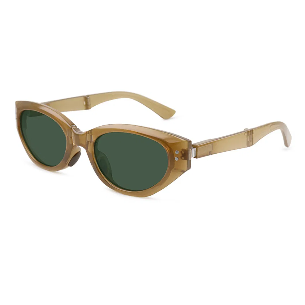Retro Oval Shade Sunglasses Trend Small Frame Women Square Sunglasses Vintage Olive Green Multi Colors Sun Glasses