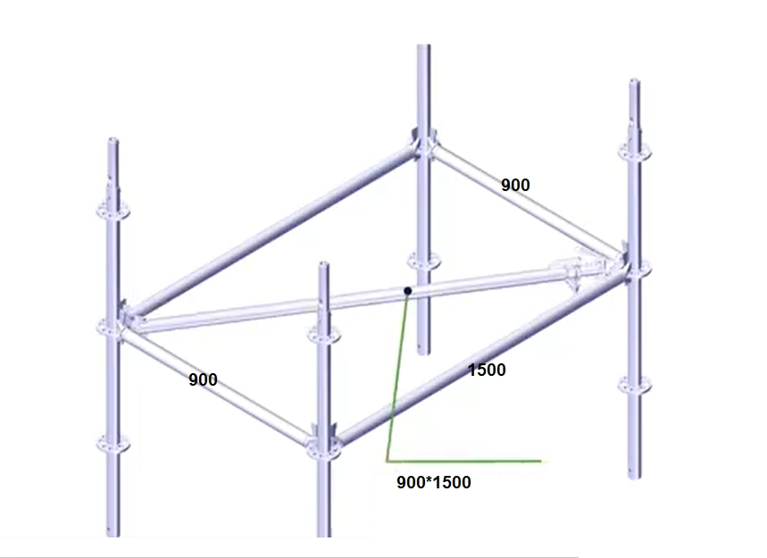 Q355 High-Strength Steel Hot-DIP Galvanized; Rust-Proof Treatment; High-Strength Material Structure, Used for Inter Building Ringlocking Scaffolding.