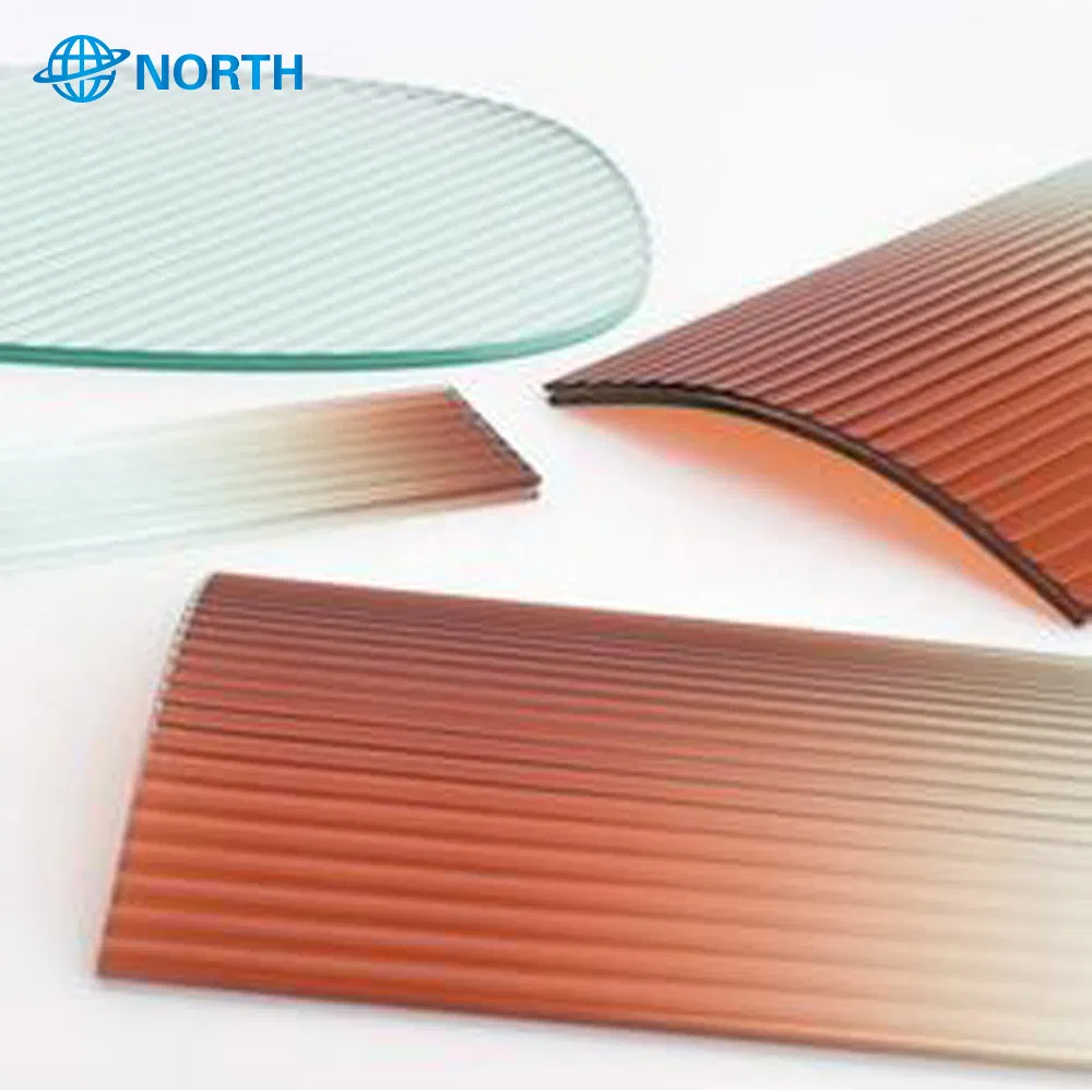 4mm 5mm 6mm 8mm Low Iron Toughened Obscure Glass Broad Reeded Patterned Glass for Bathroom