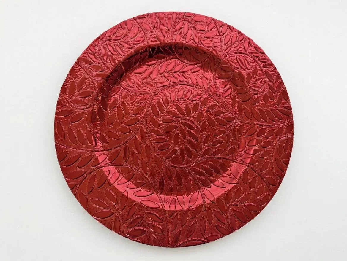 Full Wheat Ear Pattern Plastic Charger Plate Made of PP Material