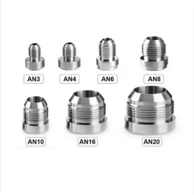 Aluminum Fuel Oil Hose Coolant Male Flare Weld on Bung Fitting Adapter