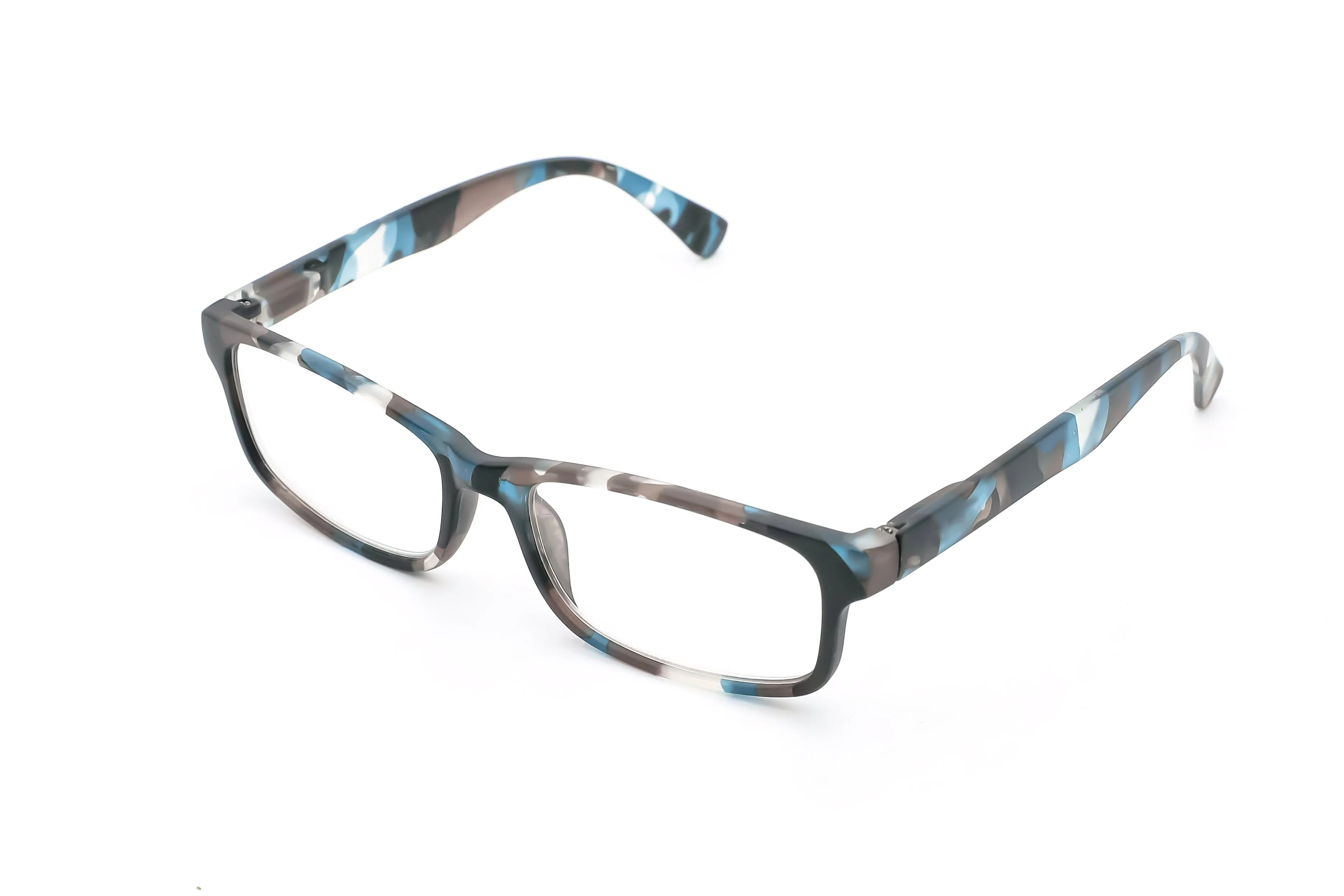 Classic Square PC Reading Glasses with Transfer Wooden Grain Pattern