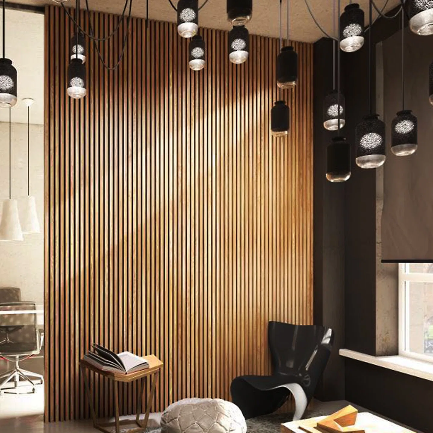 Th-Star Wall Covering Wood Veneer Felt Acoustic Panel CE Approved