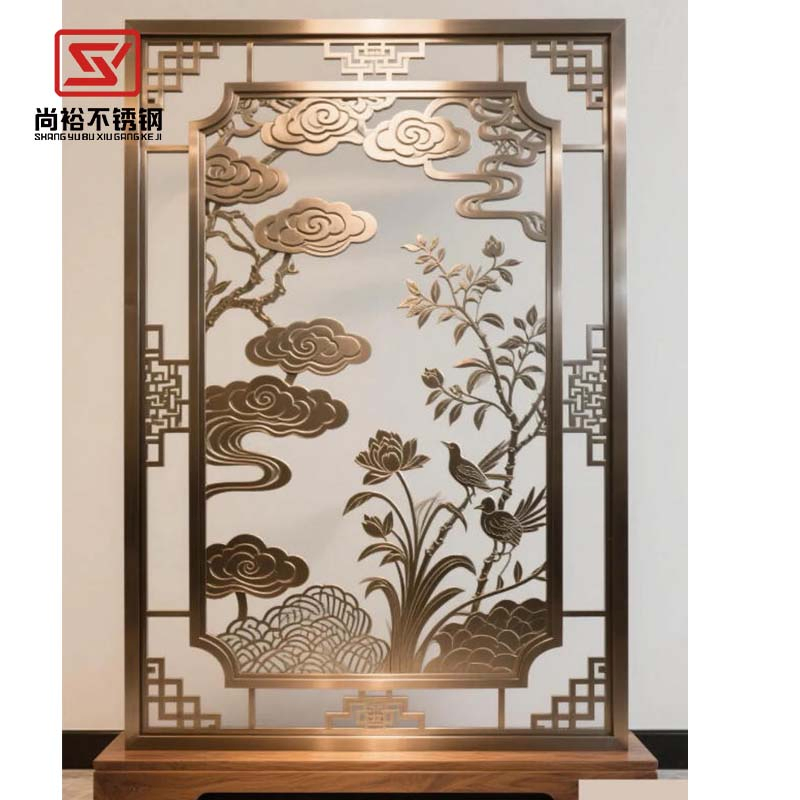 Elegant Stainless Steel Partition for New Chinese Restaurant Booths