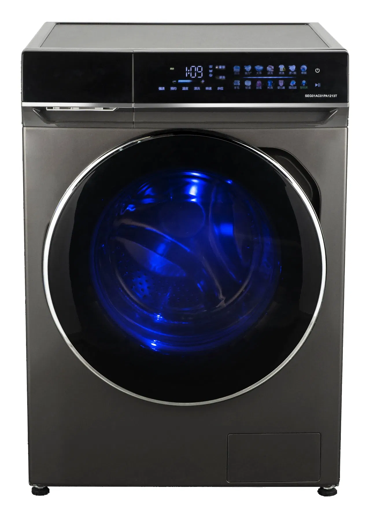Stainless Steel 12kg Energy-Efficient Stacked Washer/Dryer with Electronic Control Pump Drainage Auto Dose Features