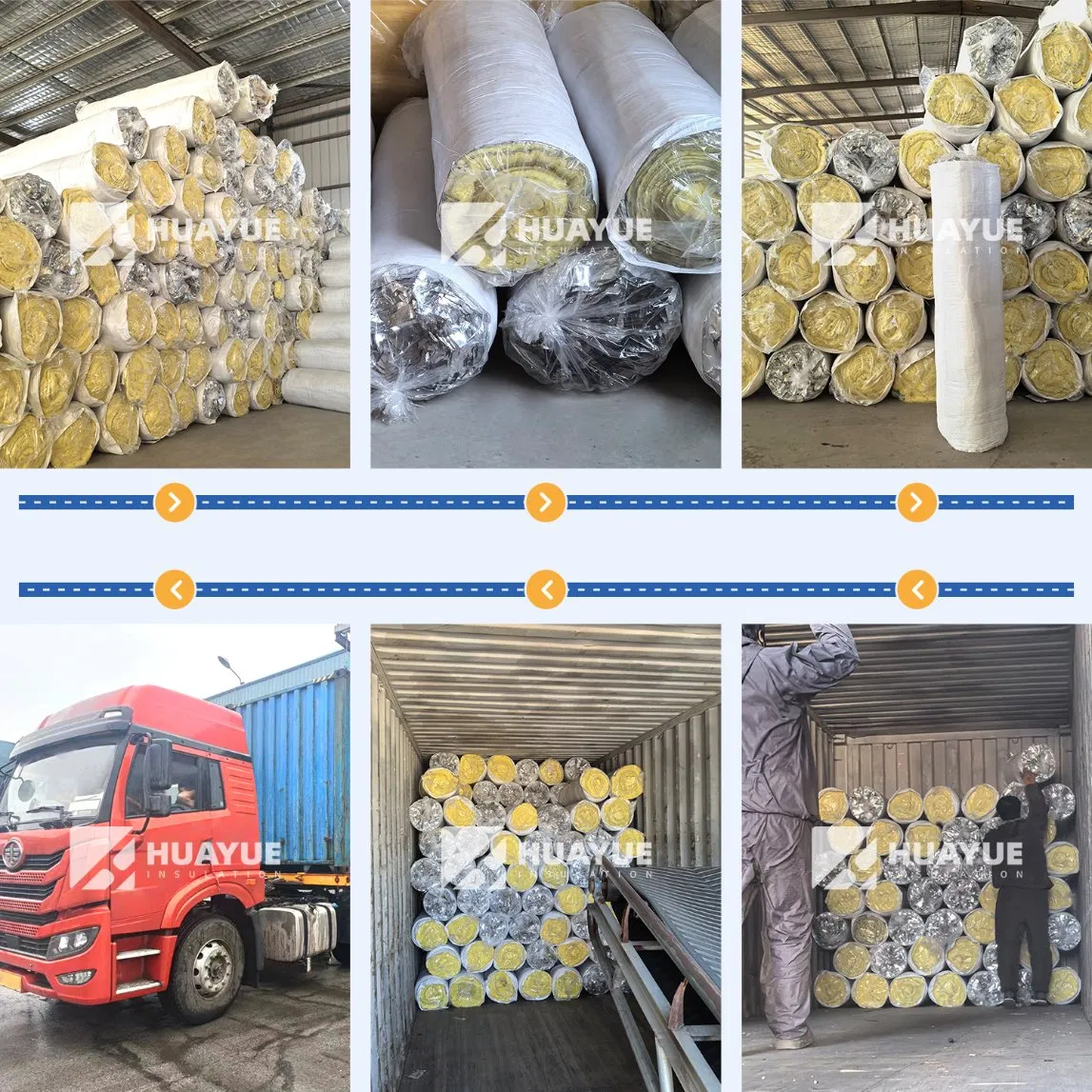 High Performance Fiberglass Insulation Blanket with Aluminium Foil Acoustic Industrial Projects Residential Building