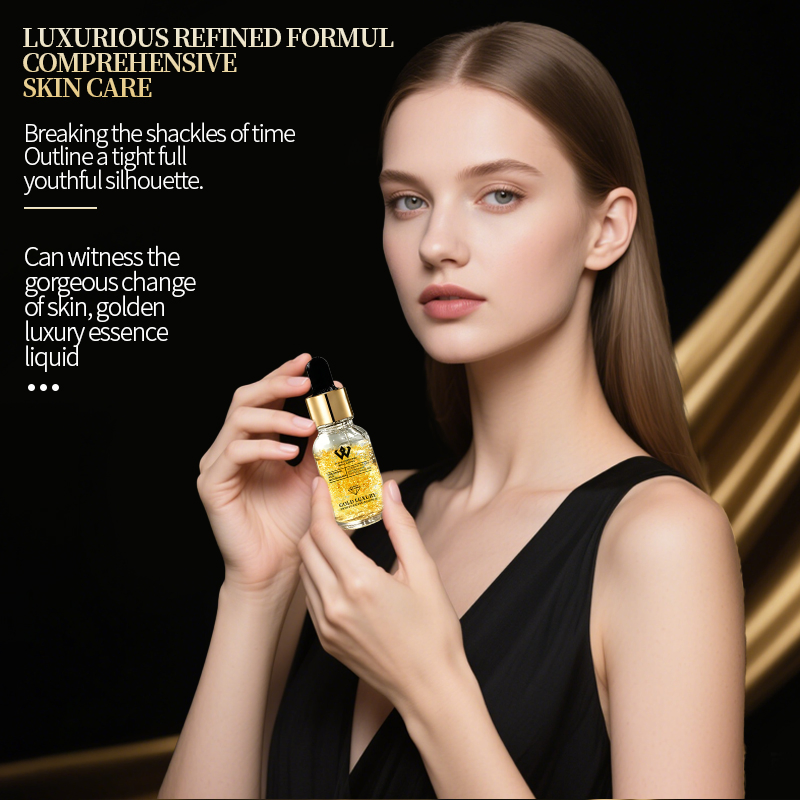 24K Gold-Plated Product, Rich in Organic Collagen, Highly Moisturizing and with Remarkable Whitening Effect, Organic Facial Essence