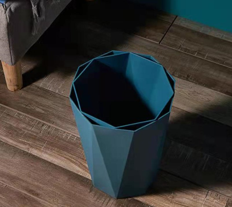 Creative Octagonal Sanitary Bucket Diamond Home Living Room Trash Can