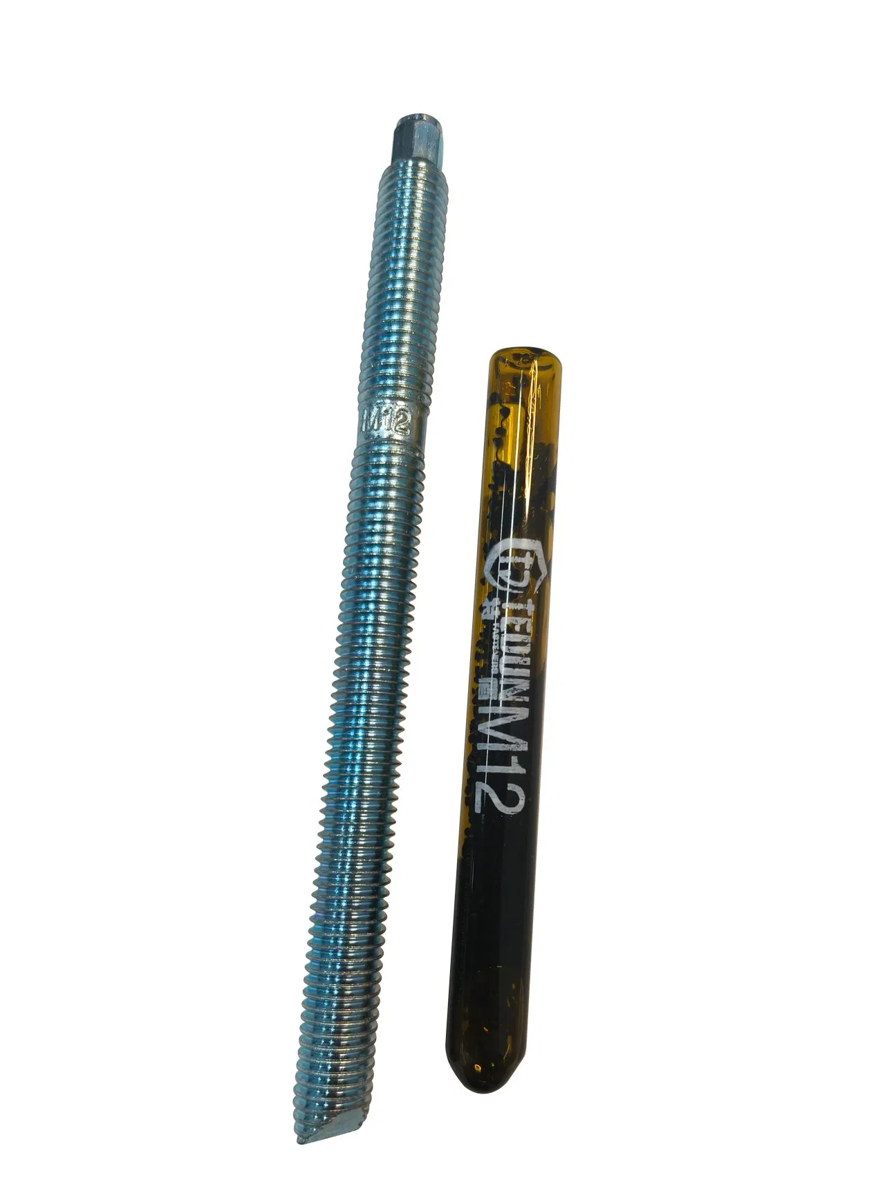 Plated Carbon Steel Chemical Anchor Bolt Plus Chemical Capsules Glue Tube