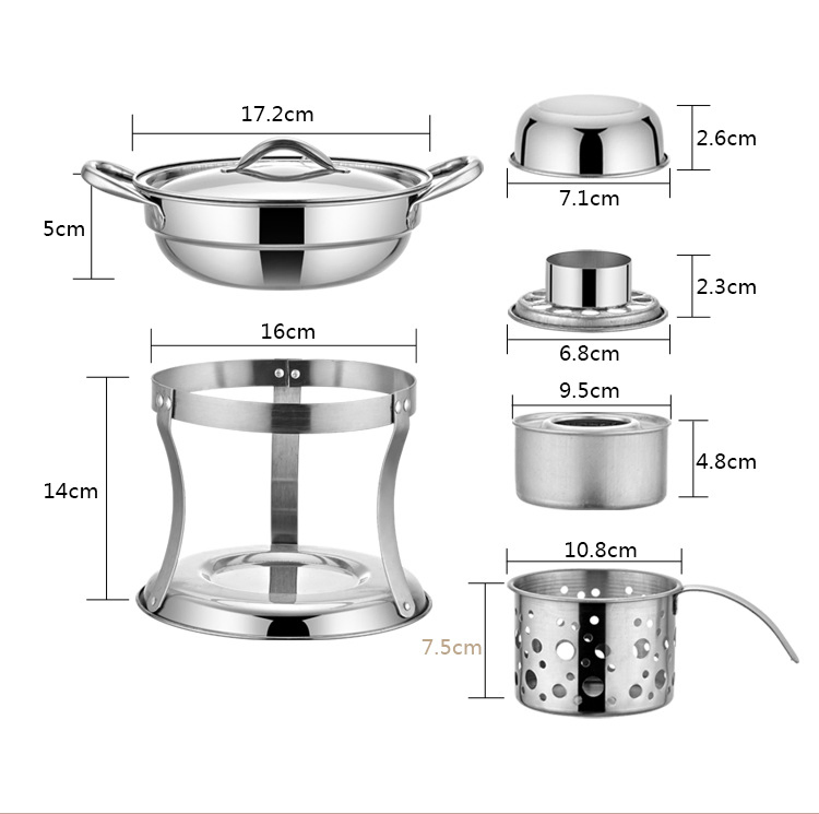 China Kitcheware Buffet Dishes Stainless Steel Cooking Hot Pot Chafing Dish