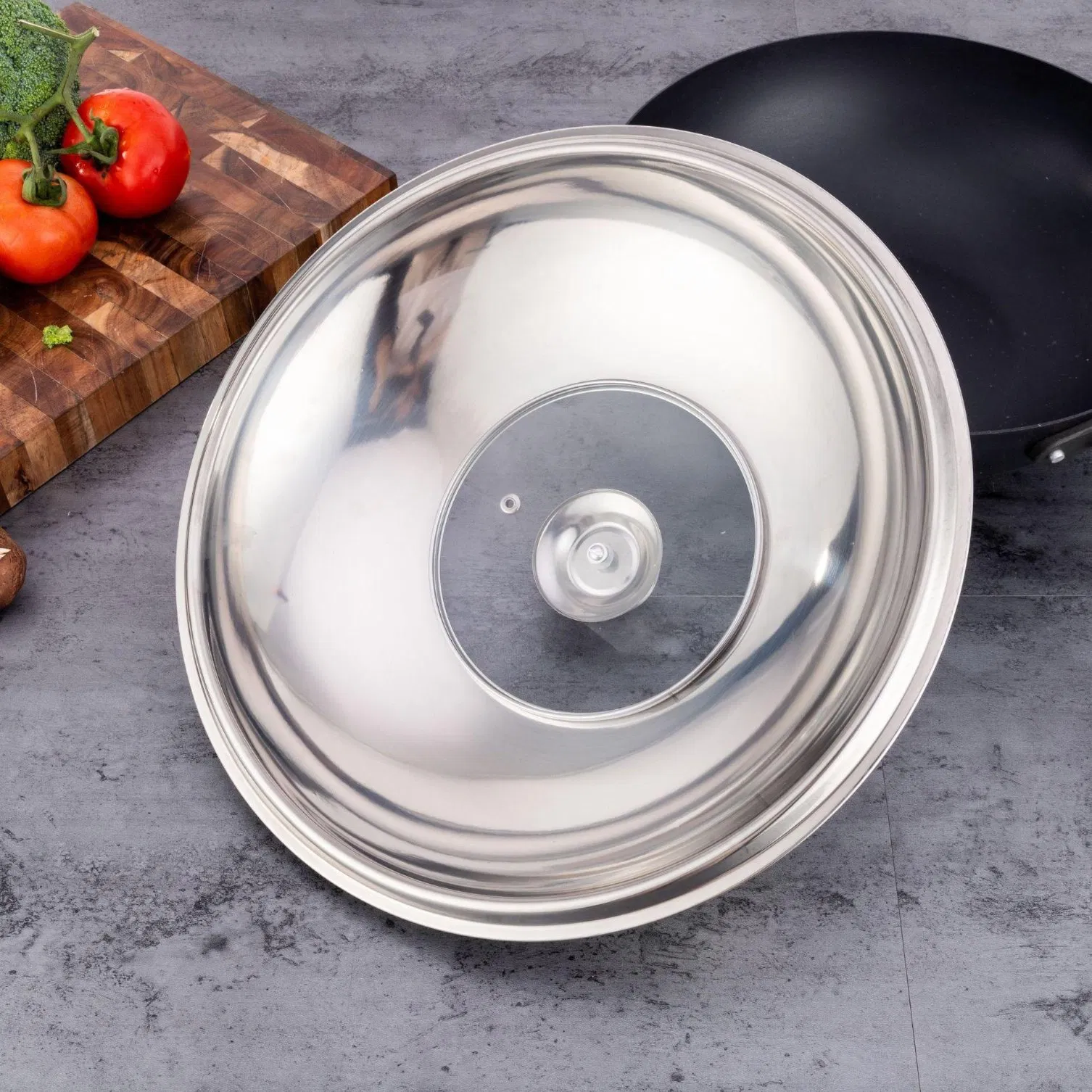 Universal Stainless Steel Lid for Durable Cookware and Kitchen Saucepans