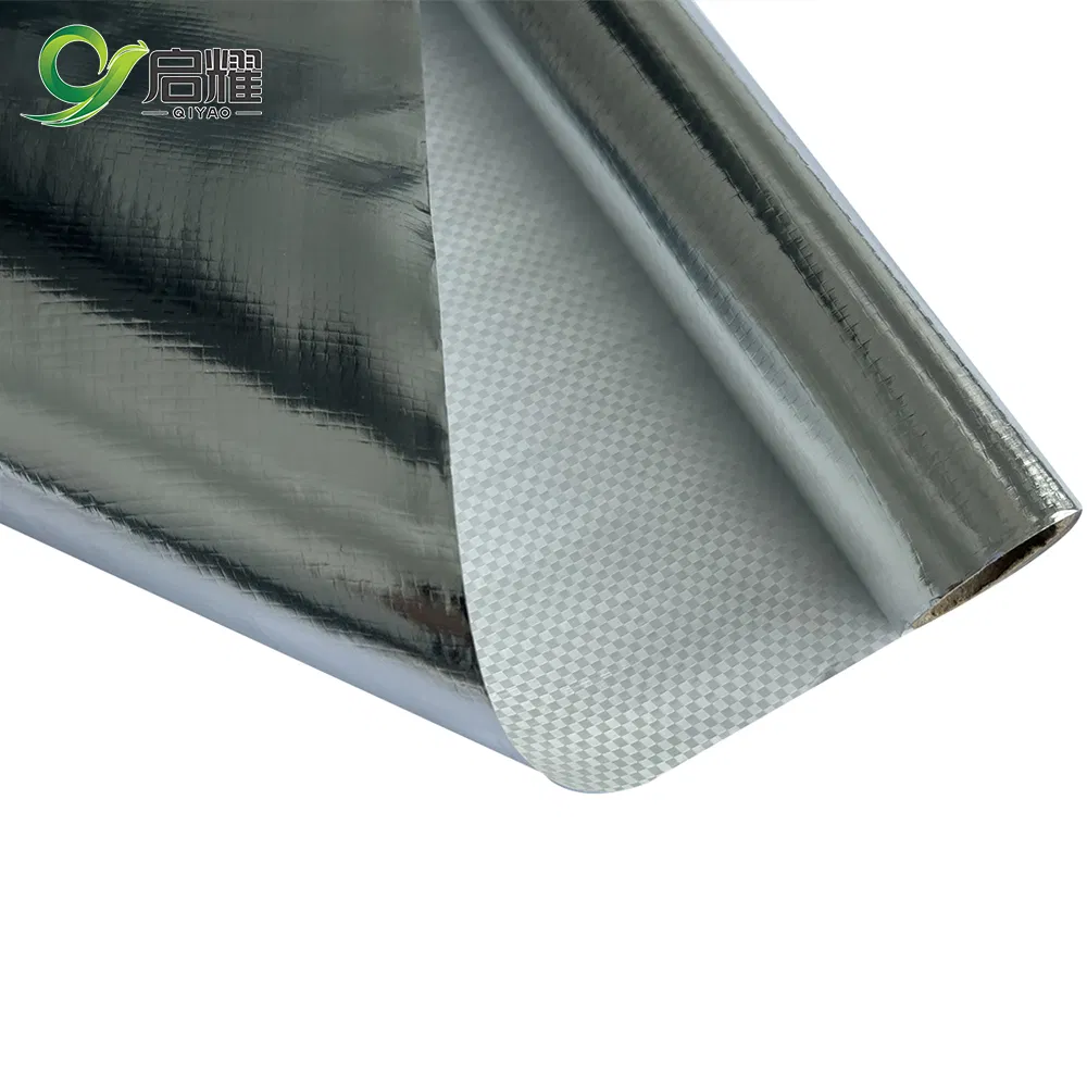 Aluminum Foil Insualtion Woven Fabric Radiant Barrier House Wraps Solid