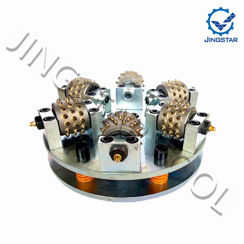 High Quality 120mm*3t*24s Grinding Stone Surface Texture White Bush Hammer Wheel