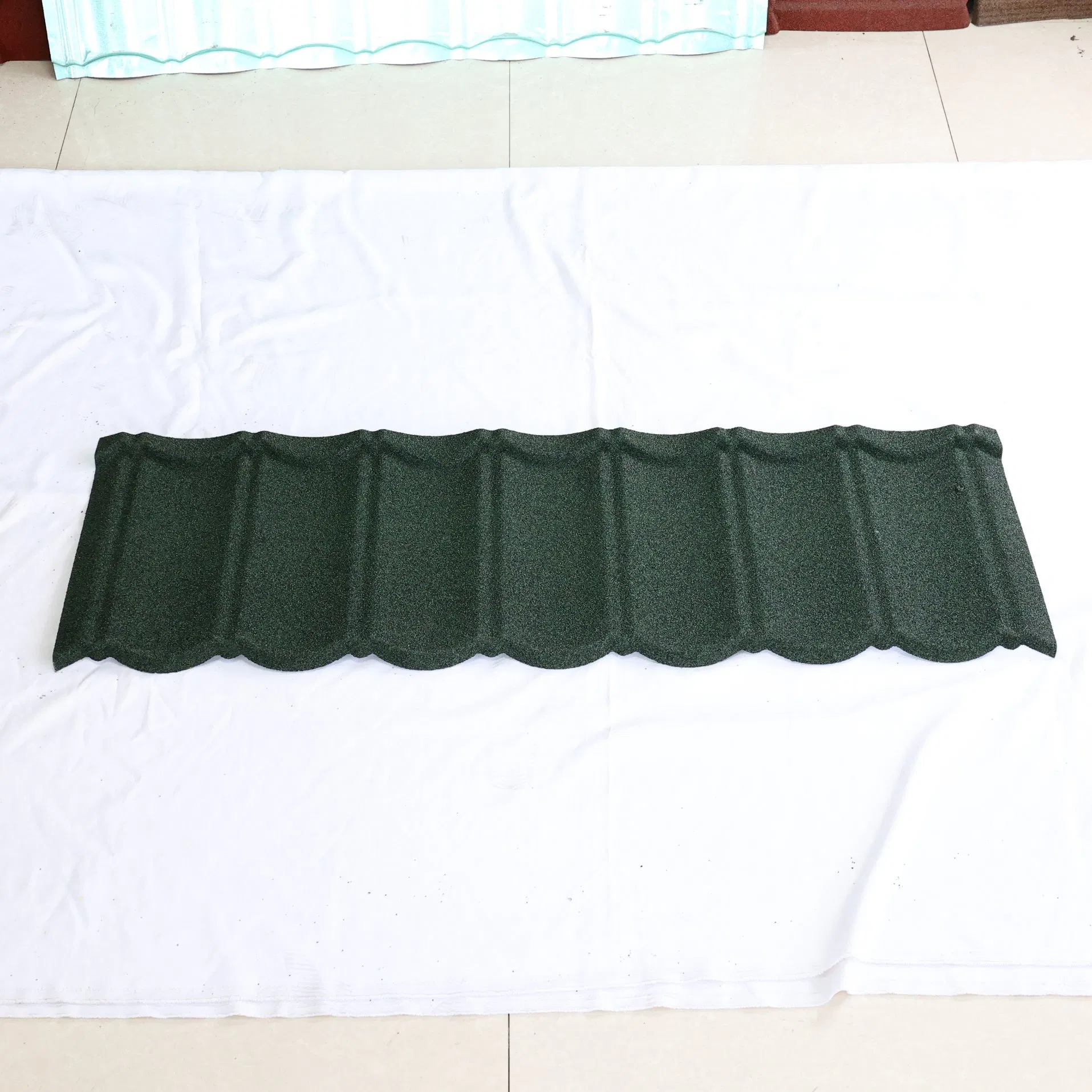 1340mm*420mm Colorful Aluminized Zinc Steel Roofing Sheet Stone Coated Steel Roof Tile for Nigeria