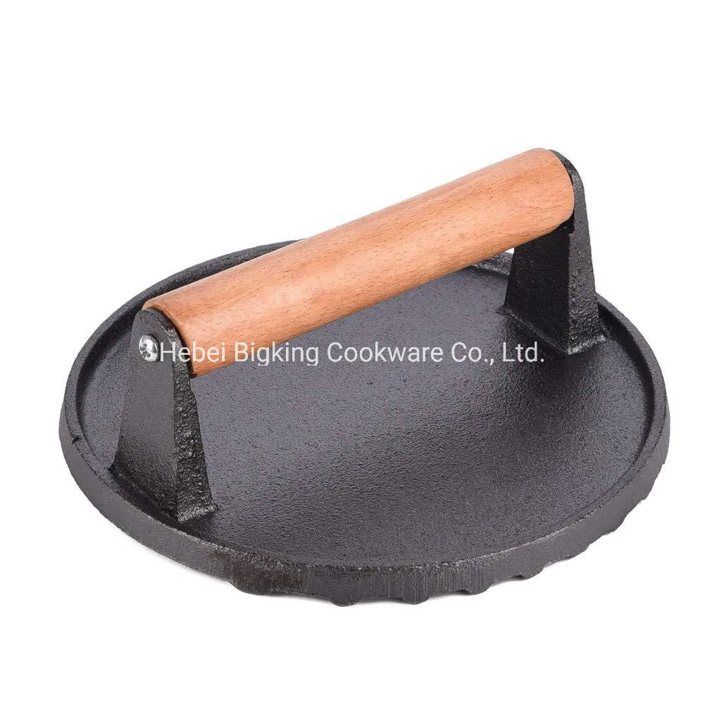 Customized Round Nonstick Cast Iron Burger Press