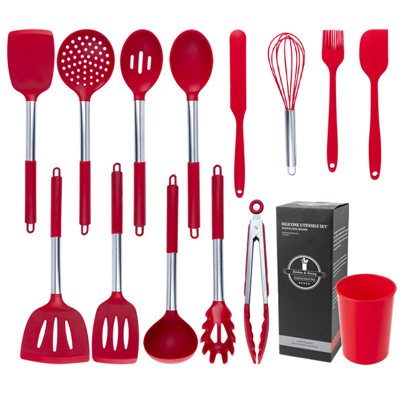 Wholesale High Quality Food Grade 15pieces Silicone with Kitchenware Set