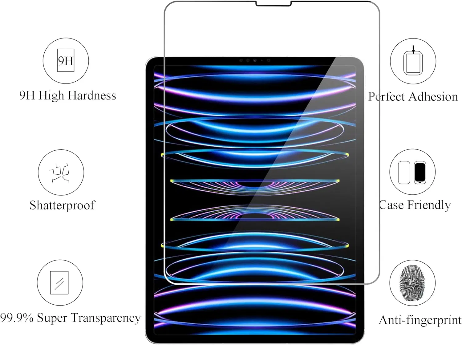 Защитное стекло для iPad 12.9 дюймов (3-6 поколения)