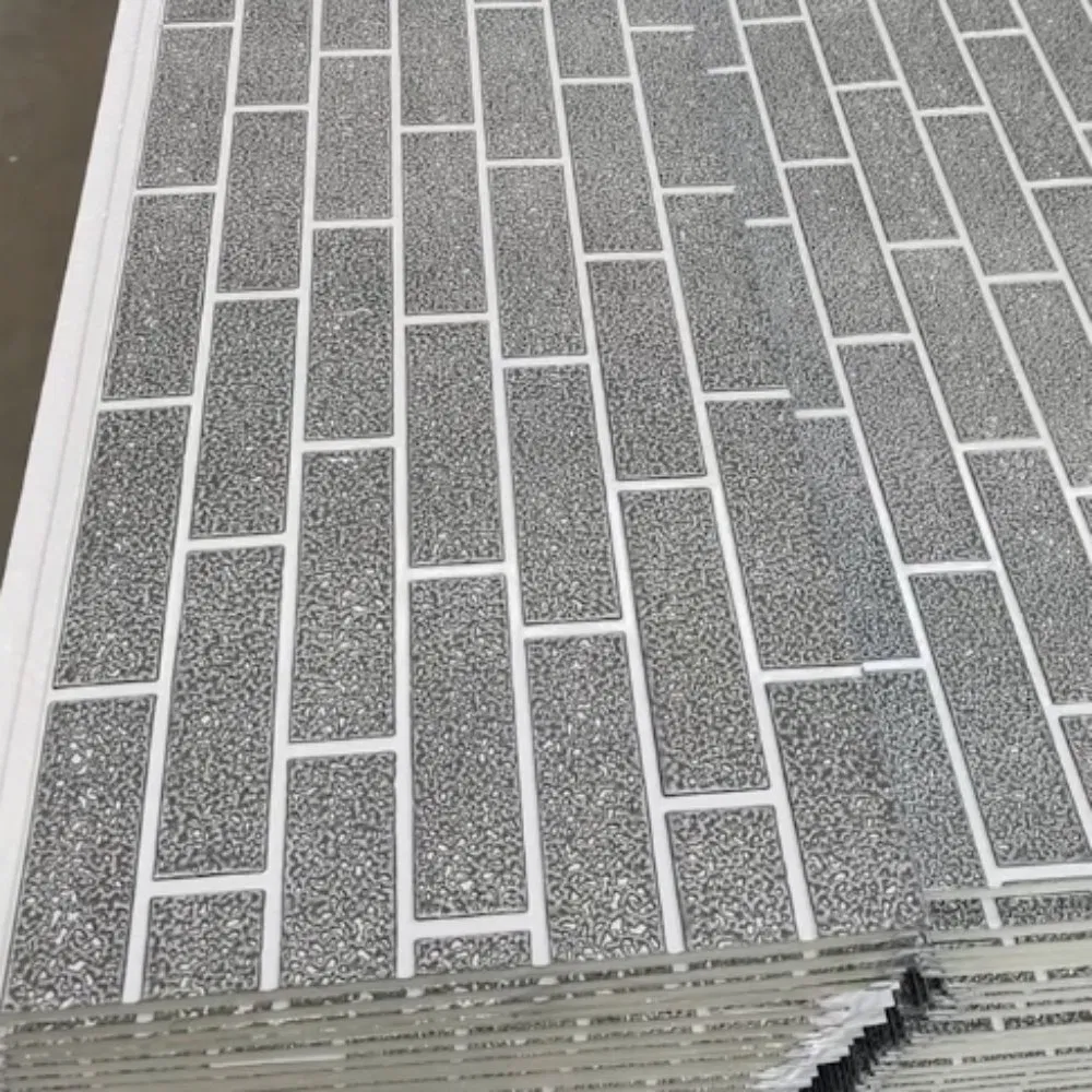 Waterproof Exterior PU Foam Sandwich Panels Metal Wall Decoration Panel