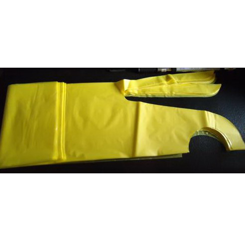 Disposable Plastic PE Yellow Flat Apron