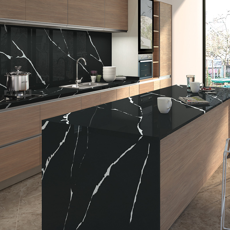 Manufactured Polished Artificial Quartz for Kitchen Island/Worktop/Benchtop Quartz Stone