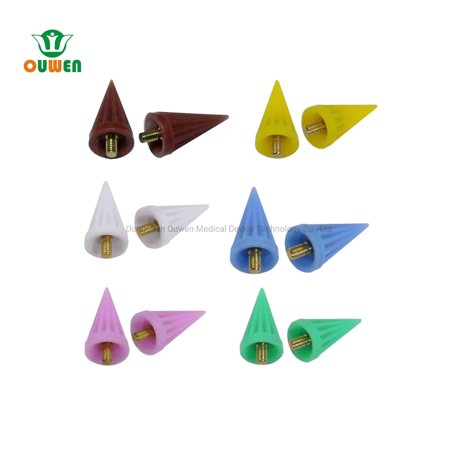 Ouwen Dentistry Instrumental Polisher Accessories Thraed Rubber Cleaning Polishing Cup