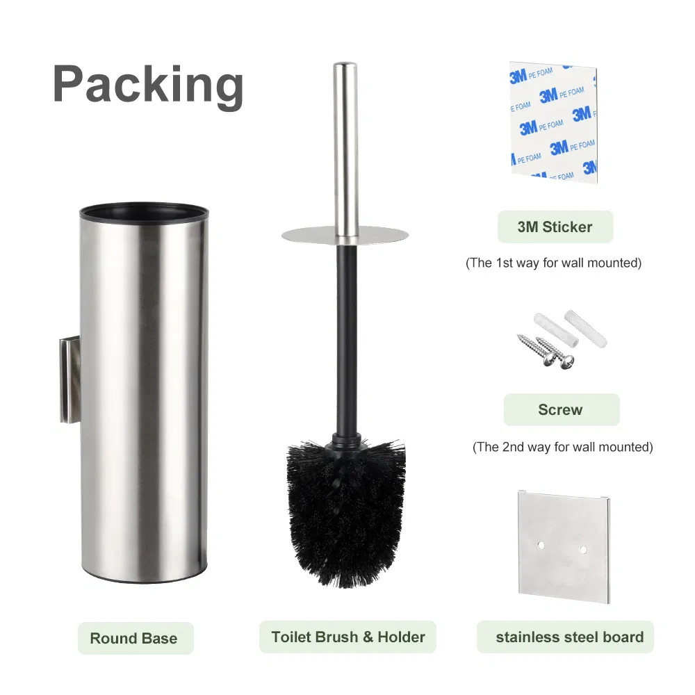 Настенный держатель для туалетного ершика из нержавеющей стали