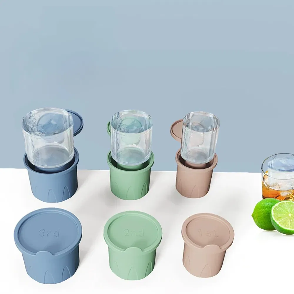 Форма для льда с крышкой, большие цилиндры