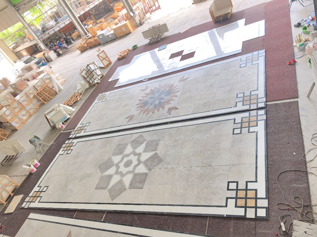 Natural Stone Waterjet Marble for Floor/Wall