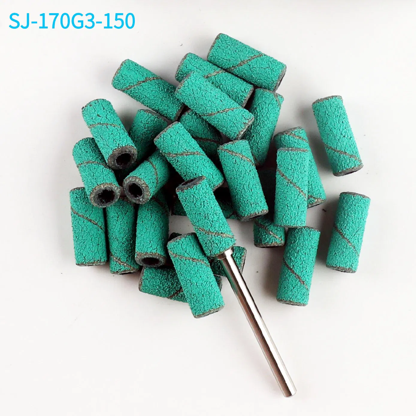 Nail Drill Bits Green Abrasive 3mm Mini Small New Nail Drill Bits Sanding Bands