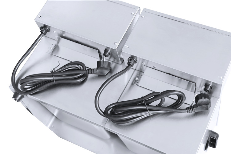 Stainless Steel Electric 2-Tank 2-Basket Potato Chips Tempura Chicken Fryer Machine