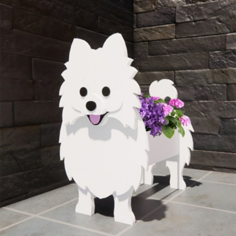 Декор садовый ПВХ-кашпо для собак уличный