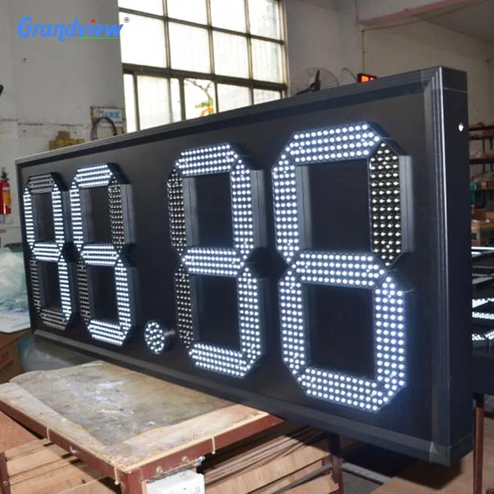 Fuel Station Pylon Sign Gas Station Signs LED 7 Segment LED Board Gas Price Light Display