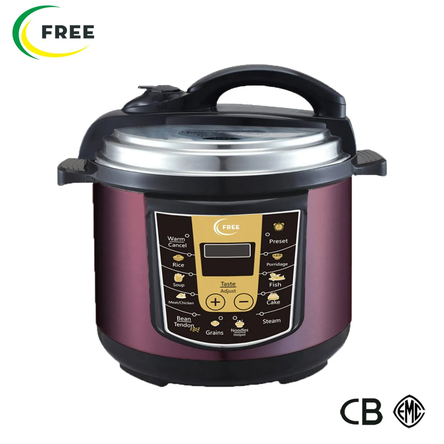 8L Heavy Duty Multi-Function High Pressure Cooker Silver