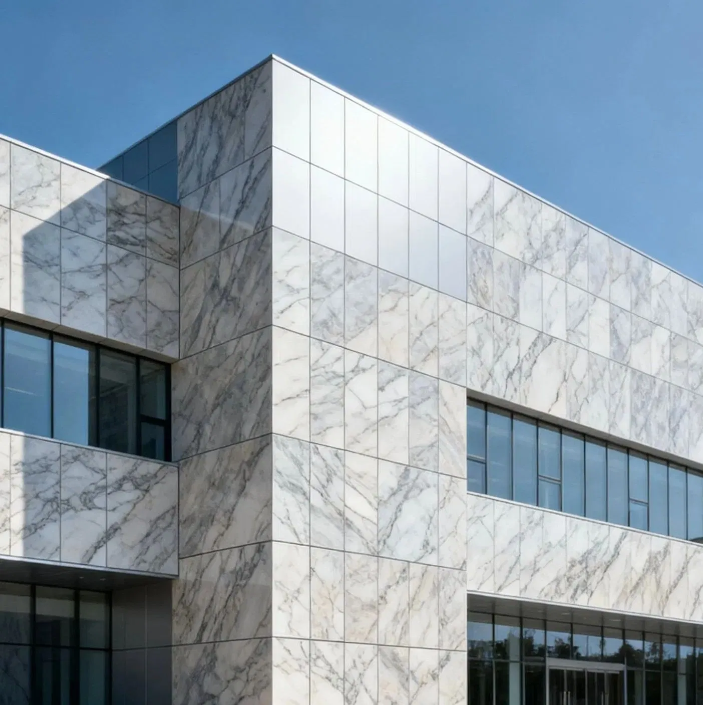 3mm 4mm Thick Marble Grain Aluminum Composite Panels Interior Exterior Wall Cladding for Apartments